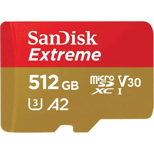 SanDisk Extreme 512GB 190mbps microSDXC UHS-I Memory Card (SDSQXAV-512G-GN6MN)